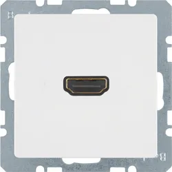 Berker 3315436089 High Definition Steckdose mit 90°-Steckanschluss Q.1/Q.3 polarweiß, samt