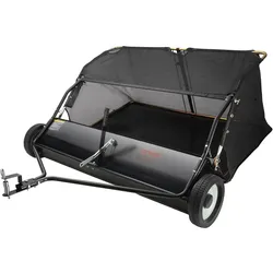 VEVOR Rasenkehrmaschine, 48,5"/26 cu. ft, große Kapazität zum Anhängen hinter dem Hof, Kippseildesign und robuster Laub- und Grassammler mit einstellbarer Kehrhöhe zum Aufsammeln von Schmutz und Gras