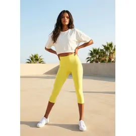 LASCANA Caprileggings Basic Hosen Gelb 32/34