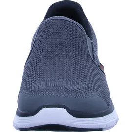 SKECHERS Flex Advantage 4.0 Tuscan Sneaker, Charcoal Mesh Pu Orange Trim, 45 EU