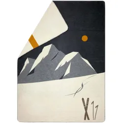 Fussenegger Kuscheldecke SAVONA skis & Spuren Grau