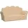 vidaXL Kindersofa 2-Sitzer Creme Weicher Plüsch