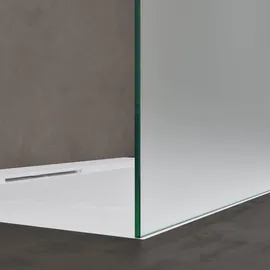 doporro Walk-In-Dusche 100 x 200 cm grau satiniert