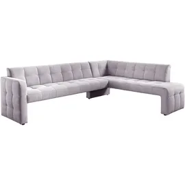 exxpo - sofa fashion Essbank EXXPO - SOFA FASHION "Barista, bequem und elegant, hohe Bodenfreiheit", rosa (powder rose), B:265cm H:83cm T:199cm, Sitzbänke, Essbank, Eckbank Barista bequem und elegant, hochwertige Detailverarbeitung