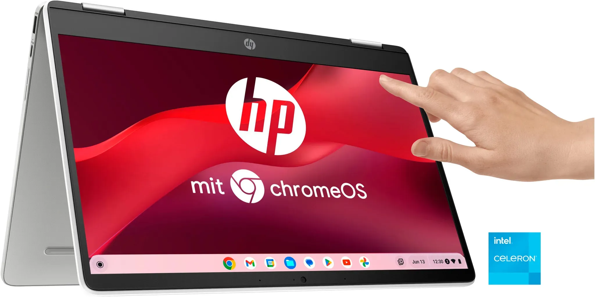 HP Notebook "14a-ca0221ng" Notebooks ChromeOS, Convertible Laptop Gr. 4 GB RAM, Celeron, silberfarben Laptops