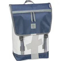 360 Grad Landgang Rucksack Weiß-Blau