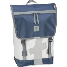 360 Grad Landgang Rucksack Weiß-Blau