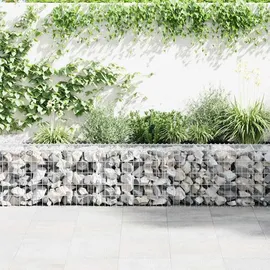 vidaXL Gabionenwand mit Abdeckung 300 x 30 x 50 cm