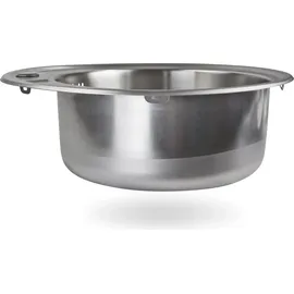 stabilo-sanitär Ronda 3 rund links Einbauspüle edelstahl Handbetätigung 490 x 490 mm