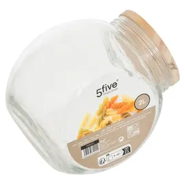 5 five simply smart Bonbonglas mit Holzdeckel 2,1 l