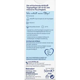 NIVEA Erfrischende Tagespflege Creme mit LSF 15 50 ml