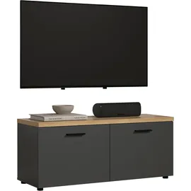 Home Affaire Bajo TV-Lowboard 120 x 50 x 40 cm Grau/Eiche Holzwerkstoff
