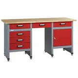 Küpper Werkbank  (L x B x H: 60 x 170 x 84 cm, Anzahl Schubladen: 6 Stk.)