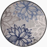 Sanat Teppich »Floral 2«, rund, blau