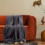 Paco Home Kuscheldecke 150 x 200 cm Anthrazit