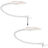 Kalb Material Für Möbel kalb | LED Bettleuchte Leseleuchte Flexleuchte Nachttischlampe Leselampe Nachtlicht, Auswahl:2er Set weiß