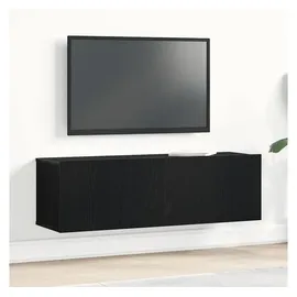 vidaXL TV-Schränk 100 x 30 x 30 cm Schwarz/Eichen-Optik Holzwerkstoff