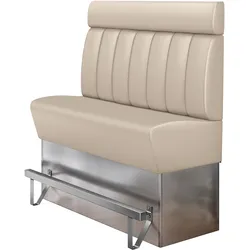 Gastro Hochbank | Creme | B:H 120 x 158 cm | Gestreift | Leder | Bistro Hochbank, Thekenbank