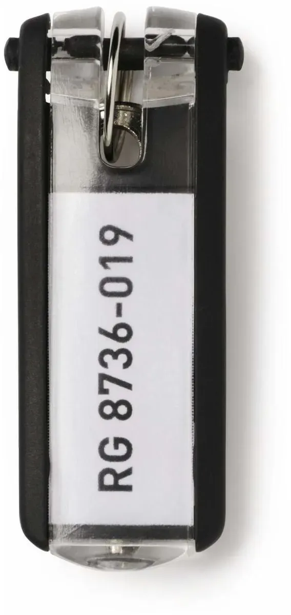 Preisvergleich Produktbild DURABLE Schlüsselanhänger KEY CLIP, schwarz 6er