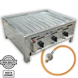 Edelstahl-Gastrobräter Grill 3-flammig   mit Rost-Set