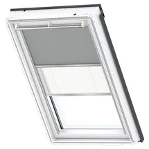 VELUX Verdunkelungsrollo Duo DFD CK02 0705S Grau/Weiß, Schiene alu