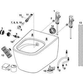 TECE Dusch-WC, Kaltwasser weiß