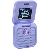 Tosuny 2G Klapphandy, Faltbares Mi NI Handy mit Dual Nano SIM, 1,77 Zoll Display, HD Rückkamera, UKW Radio, LED Taschenlampe, Kleinstes Klapphandy für Senioren (Purple)