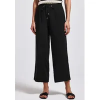 STREET ONE Emee High Waist Stoffhose Schwarz 34