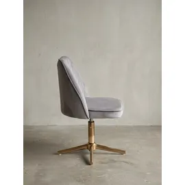 KADIMA DESIGN Drehstuhl Tanaro Samt grau