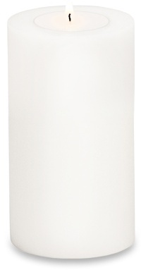 EDZARD Dauerkerze Cornelius (Höhe 18 cm, Ø 10 cm), weiß, hitzebeständig bis 90°