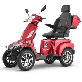 Vevor Elektromobil mit 4 Rädern für Senioren 227 kg Tragkraft 35 km Reichweite 1 kW rot