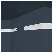 PROVISTON Zierleiste Polystyrol 18 x 38 x 2000 mm Weiß Wandleiste Wanddekoration
