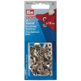 Prym 390331 Nachfüllpackung für 390330 Nähfrei Druckknopf Anorak, Messing 12 mm silberfarbig, metal