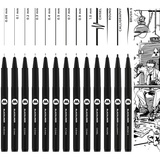 Molotow Fineliner-Set schwarz, 13 Set