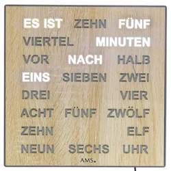 AMS -Wand-/Tischuhr Sonoma Quarz 28cm- 1237
