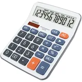 OSALO Taschenrechner Große Tasten Grosse Display Solar 12-Stelliger Tischrechner Bürorechner für Senioren(OS-5M)