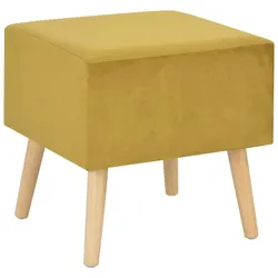 vidaXL Nachttisch Senfgelb 40x35x40 Samt