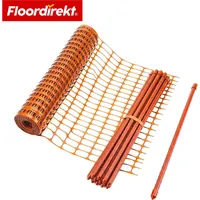 Floordirekt Absperrzaun Set 30 m 100 x 100 cm Orange/Kunststoff
