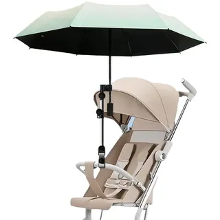 Nakazawa Sonnenschirm Kinderwagen,Universal Sonnenschutz für Kinderwagen & Buggy,UV Schutz 50+ Biegsamer Schirm mit(allmähliche Veränderung des Grüns)