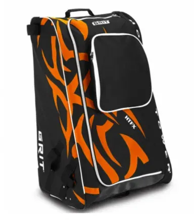 Eishockeytasche mit Rollen Grit  HTFX Philadelphia Junior - orange,Schwarz