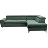 Stylife Ecksofa, Waldgrün, Textil, 4-Sitzer, Ottomane rechts, Eckteil, L-Form, 250x200 cm, Stoffauswahl, seitenverkehrt erhältlich, Wohnzimmer, Sofas & Couches, Wohnlandschaften, Ecksofas