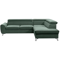 Stylife Ecksofa, Waldgrün, Textil, 4-Sitzer, Ottomane rechts, Eckteil, L-Form, 250x200 cm, Stoffauswahl, seitenverkehrt erhältlich, Wohnzimmer, Sofas & Couches, Wohnlandschaften, Ecksofas