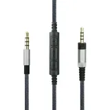 Ersatzkabel kompatibel mit Sennheiser HD4.40, HD 4.40 BT, HD4.50, HD 4.50 BTNC, HD4.30i, HD4.30G Kopfhörer, Lautstärkeregler und Mikrofon, kompatibel mit Android Samsung Galaxy, Xiaomi, Huawei