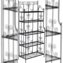 CLP Standregal Ciara 34,5 x 74,5 x 173 cm Schwarz