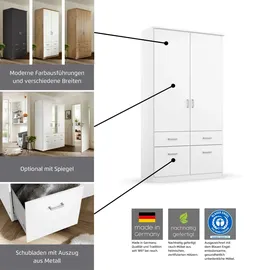 Rauch Kleiderschrank RAUCH "Kleiderschrank Schrank Garderobe deckenhoher Schrank BREMEN", grau (graumetallic), B:136cm H:199cm T:58cm, Holzwerkstoff, Schränke, Kleiderschrank, in vielen Farben und Ausführungen MADE IN GERMANY