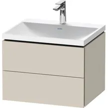 Duravit „L-Cube“ c-shaped Badmöbel-Set 600mm taupe supermatt × taupe supermatt
