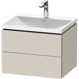 Duravit „L-Cube“ c-shaped Badmöbel-Set 600mm taupe supermatt × taupe supermatt