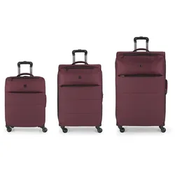 Gabol Florida 4 Rollen Kofferset 3-teilig mit Dehnfalte maroon