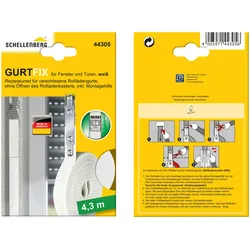 Reparatur-Set SCHELLENBERG "Rollladen Gurtfix für das Rollladensystem Mini", weiß, Reparatur-Sets, für alte Gurtbänder in unterschiedlichen Farben, 14 mm x 4,3 m