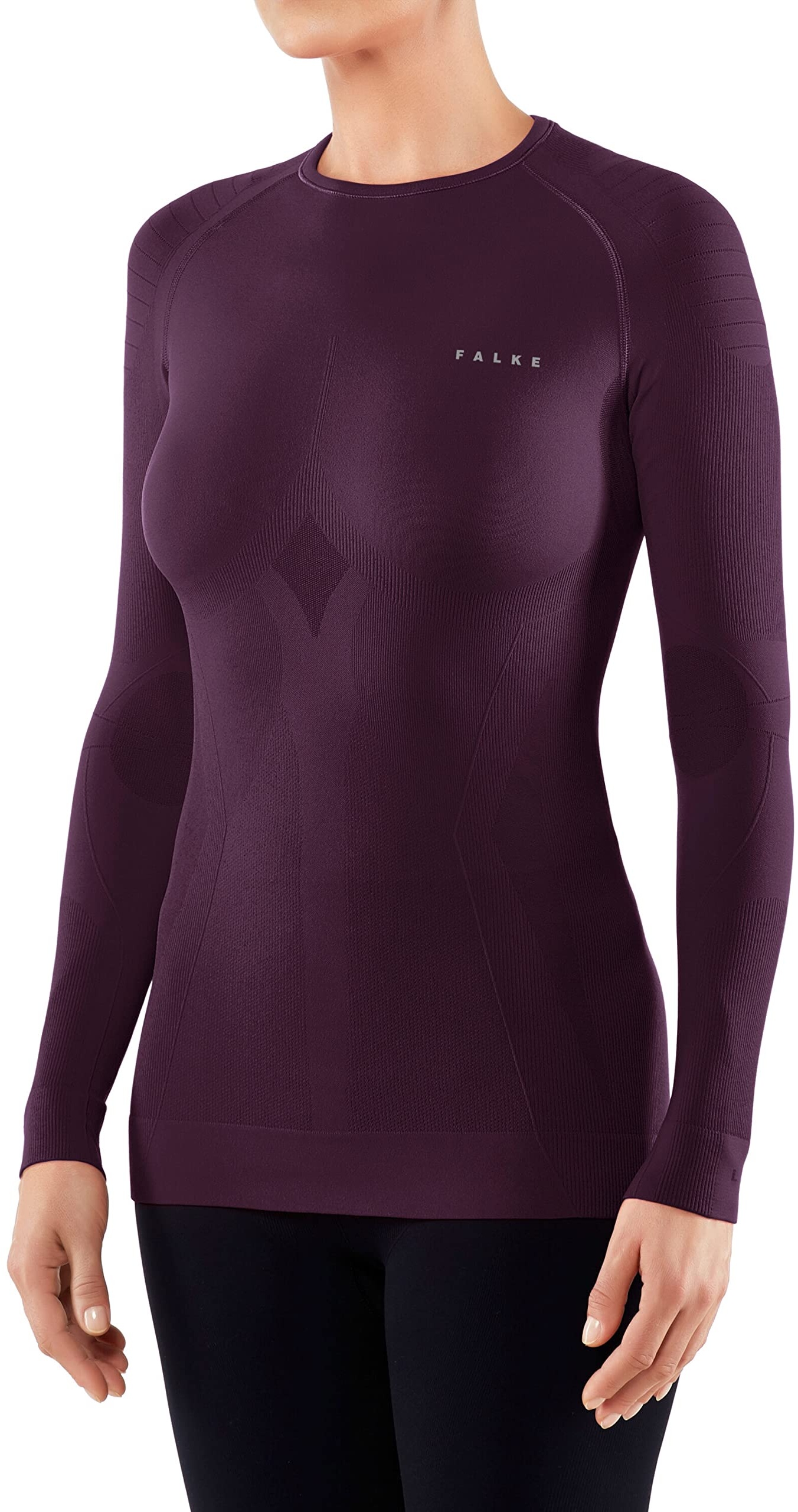 FALKE Funktionsshirt Langarmshirt Maximum Warm Funktionsmaterial Damen schwarz weiß Atmungsaktive Unterwäsche zum Sport sehr warm schnelltrocknend für kalte bis sehr kalte Temperaturen 1 Stück